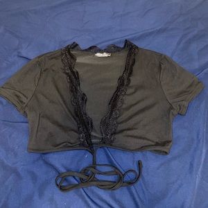 Black crop top
